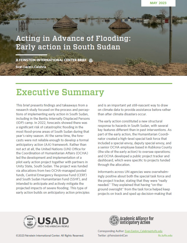 Image of Brief Cover: Actingin in Advance of Flooding