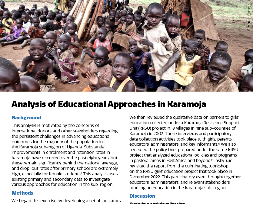 Analysis of Educational Approaches in Karamoja