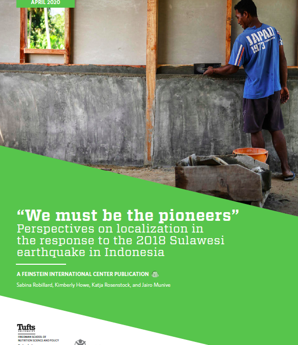 “We must be the pioneers” Perspectives on localization in the response to the 2018 Sulawesi earthquake in Indonesia
