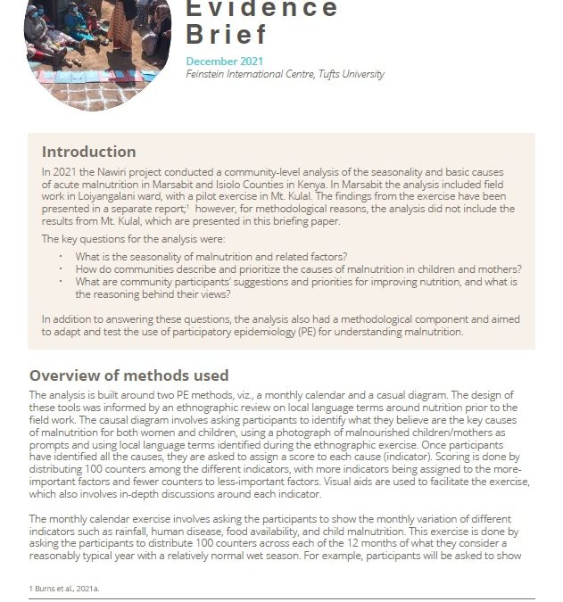 Mount Kulal evidence brief: women’s knowledge of child malnutrition