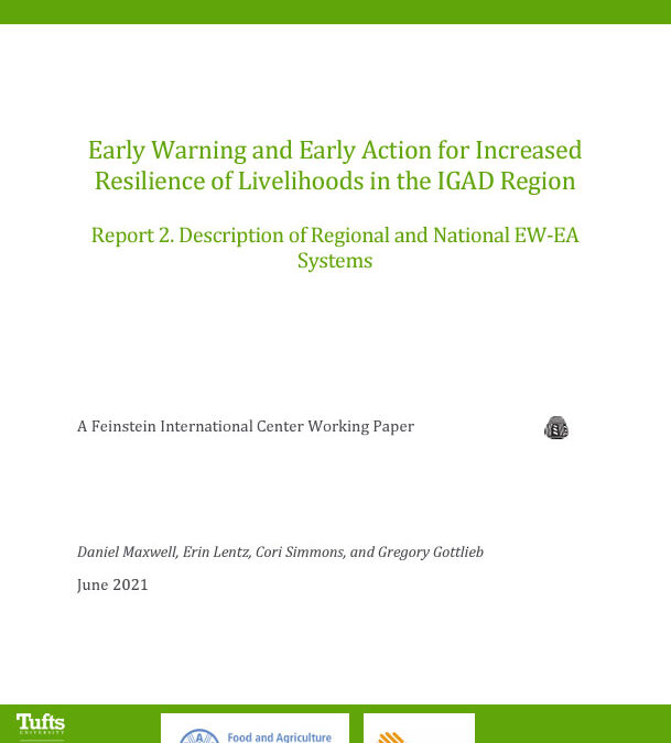 Early Warning and Early Action in the IGAD Region: Description of Regional and National EW-EA Systems