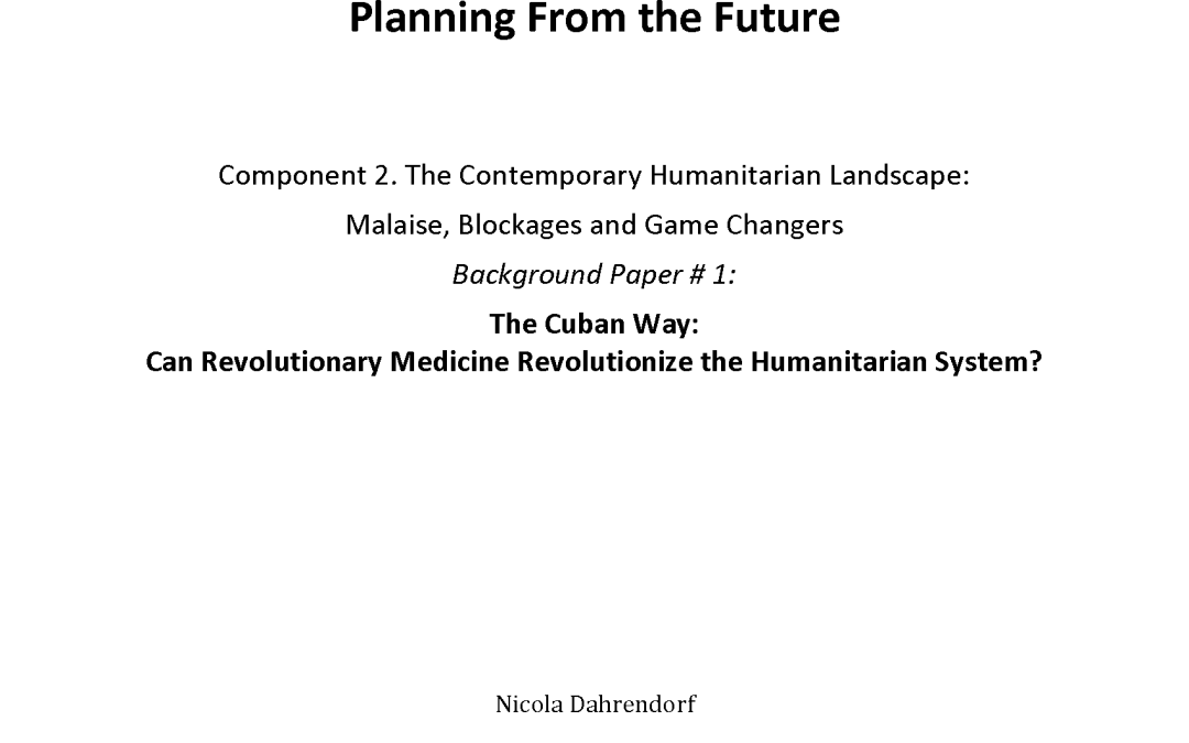 Can revolutionary medicine revolutionize the humanitarian system?