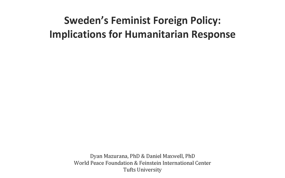 Sweden’s Feminist Foreign Policy: Implications for Humanitarian Response