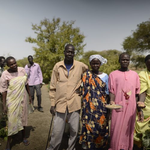 people gathered in South Sudan